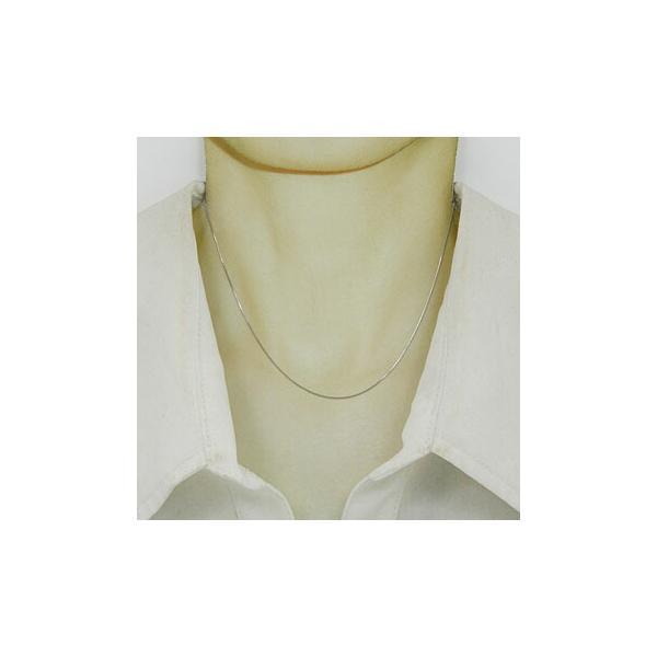 K18ホワイトゴールド ベネチェーン ネックレス(幅0.45mm・長さ
