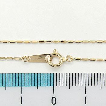 18金ピンクゴールド   テーパーチェーン（幅0.8mm 長さ39センチ/アジャスター用マルカンなし)(レーザーシリンダーチェーン)の画像