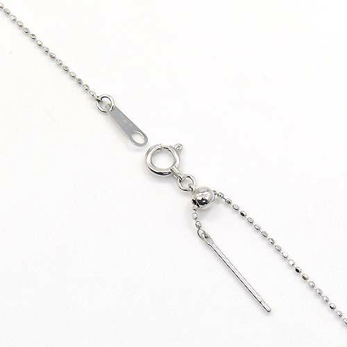18金ゴールド　長さ50センチ スライドピンカットボールチェーン ネックレス(幅0.8mm・長さ50cm/長さ調整・抜き差し可能)送料無料の画像