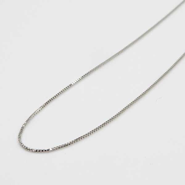 長さ45センチ プラチナ(Pt850) スライドピンベネチアンチェーン 全長45cm ネックレス 小穴Top用長さ調節可能(幅0.6ミリ・長さ45センチ）送料無料の画像
