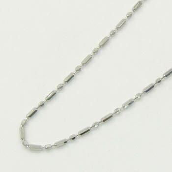 18金ゴールドスモール＆ロング カットボールチェーン チェーン長さ調節可能(幅1mm・長さ45cm）送料無料の画像