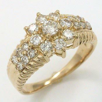 アガット agete リング・指輪 11号 18金 K18イエローゴールド