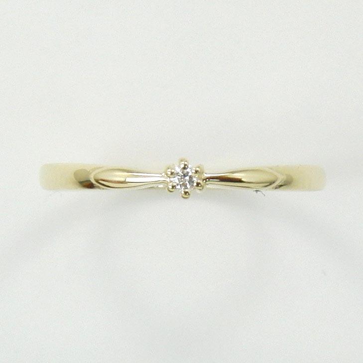 ダイヤモンド リング 0.01ct(VSクラス)一粒 ピンキー 18金(K18 ダイヤ 