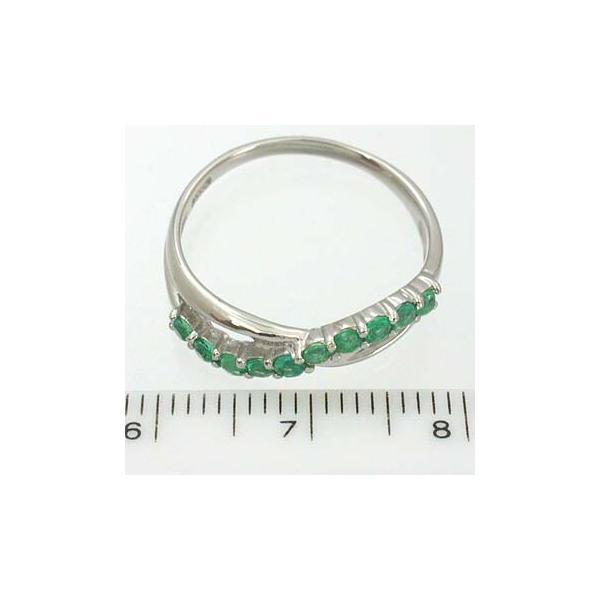 プラチナ(PT900) 10号　リング　天然エメラルドリング送料無料  即納品(4日前後発送可能)の画像