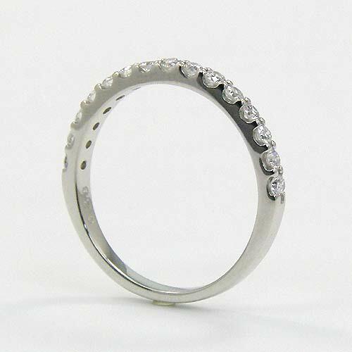 プラチナ(PT900)　ダイヤモンド（VVS2　Gカラー）ハーフエタニティ　リング　0.28ct 送料無料　即納(4日前後発送) 代引手数料無料の画像