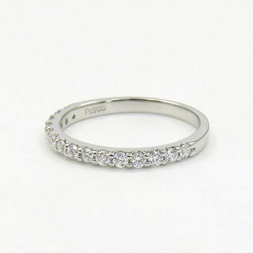 プラチナ(PT900)　ダイヤモンド（VVS2　Gカラー）ハーフエタニティ　リング　0.28ct 送料無料　即納(4日前後発送) 代引手数料無料の画像