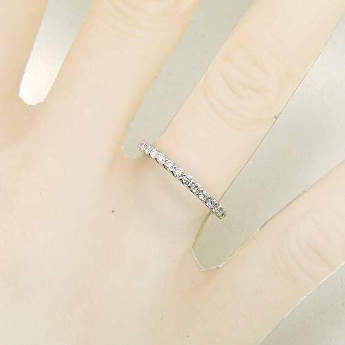 プラチナ(PT900)　ダイヤモンド（VVS2　Gカラー）ハーフエタニティ　リング　0.28ct 送料無料　即納(4日前後発送) 代引手数料無料の画像
