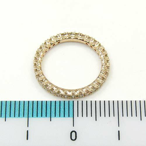 18金(K18)ピンクゴールド　ダイヤモンドtotal0.4カラットフルエタニティ ピンキー リング typeAAA送料無料　即納品(4日前後発送可能)の画像