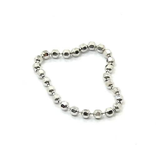 18金ホワイトゴールド　幅1.5mm　カットボール　チェーンリング_3