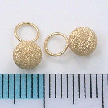 K18PG/K18G/K18WG　丸玉5mm フラッシュボールフープ用チャーム(内径3.3ミリ)の画像