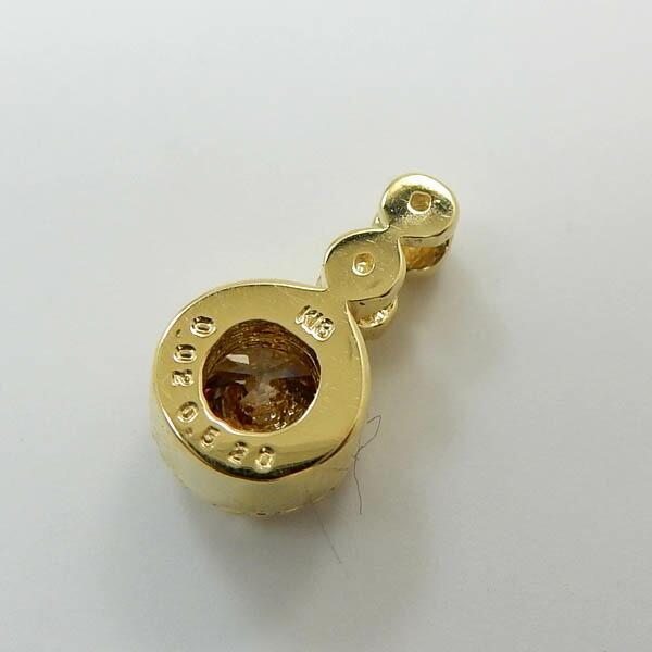 GSTV K18YG ブラウンダイヤモンド ペンダントトップ BRD 約0.20ct  