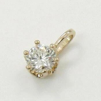 K18PG　ダイヤモンド　Iカラー　SI2　0.3ｃｔ<BR>6本爪　ペンダント AA