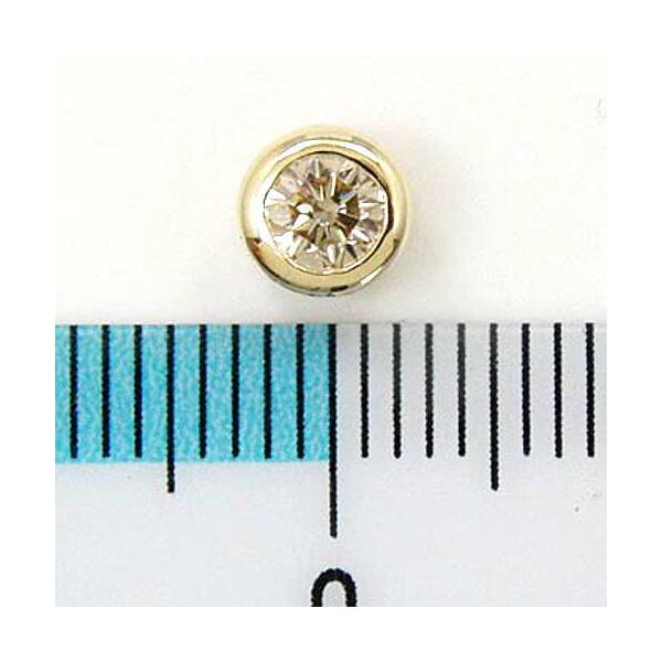 18金ゴールド ライトブラウンダイヤ(I-1) 0.35ct リバーシブルペンダントヘッド (地金面(裏)鏡面加工)送料無料の画像