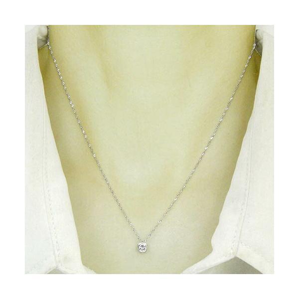 18金ホワイトゴールド ダイヤモンド(I1 I) 0.13ct ペンダント