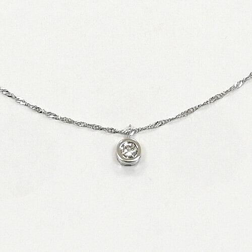 ネックレス レディース プラチナ900　ダイヤモンドネックレス ペンダント Pt900　ダイヤ　0.09ct　Pt850スクリューチェーン 長さ42cm 送料無料 |  | 02