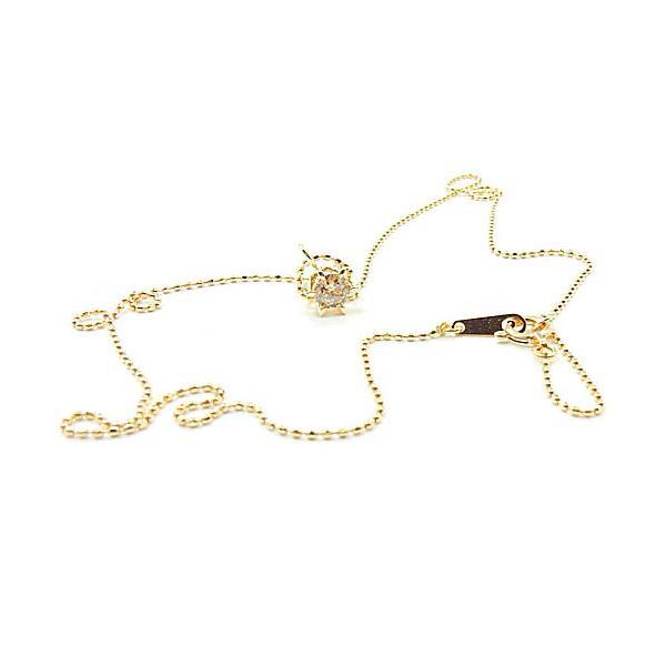 10金(K10)ゴールド　ライトブラウンダイヤモンド0.22カラット(SIクラス)ペンダント　ネックレス送料無料 K10