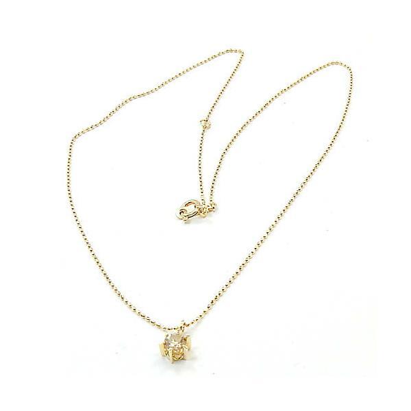 10金(K10)ゴールド　ライトブラウンダイヤモンド0.22カラット(SIクラス)ペンダント　ネックレス送料無料 K10