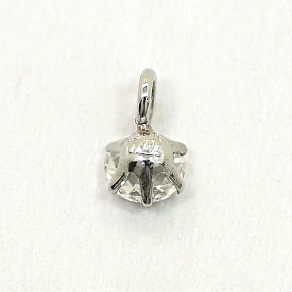 ピン用　ダイヤモンド　プラチナ　一粒　ローズカット　ペンダントトップ　Pt900スライドピン専用　一粒　0.05ct　ペンダントトップのみの販売の画像