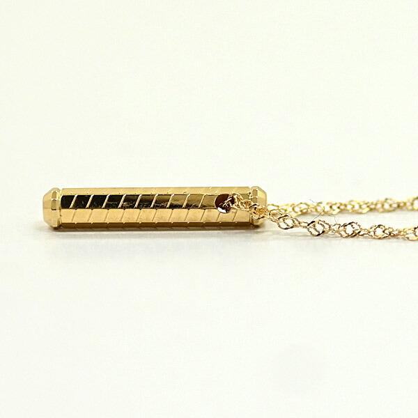 ネックレス ペンダント 18金ゴールド バーネックレス K18 40センチ 
