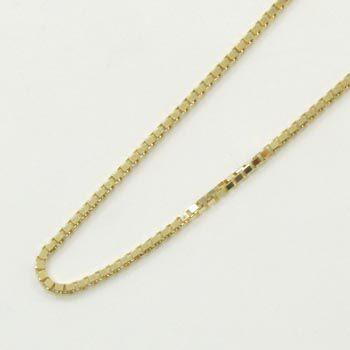１ミリ ベネチアン K18ゴールド、K18PG、K18WG3種類からお選びくださいベネチェーン(幅1.0mm　長さ45cm/長さ調節可能)の画像
