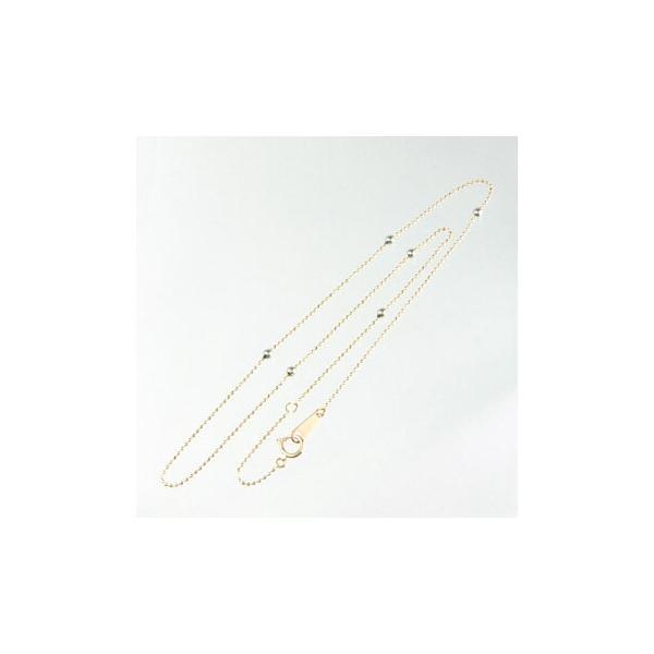 18金ピンクゴールド カットボールチェーン 18金WG2.5ミリボール 