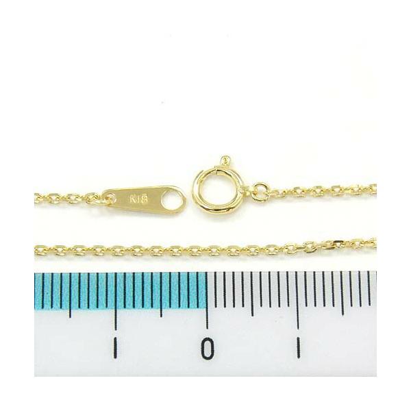18金ゴールド（K18） 角小豆チェーン ブレスレット(幅1.38mm/長さ19cm 