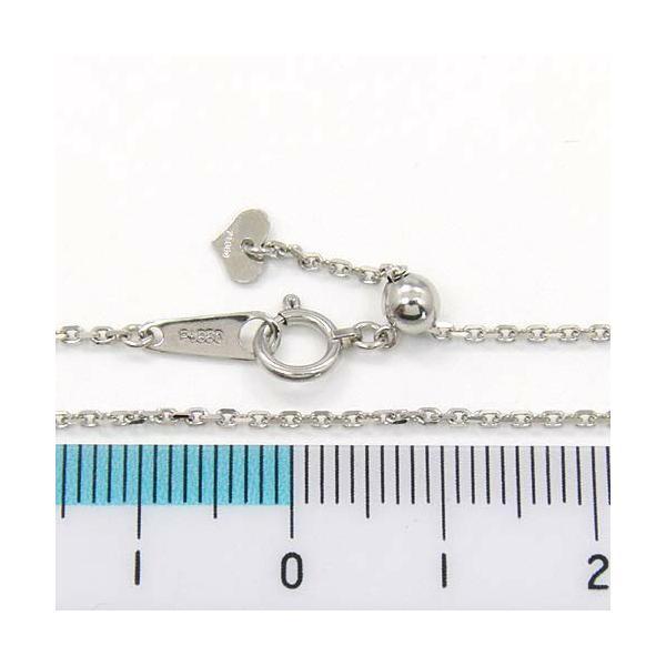 長さ18.5センチ プラチナ(Pt850)小豆チェーン ブレスレット（幅1.38mm