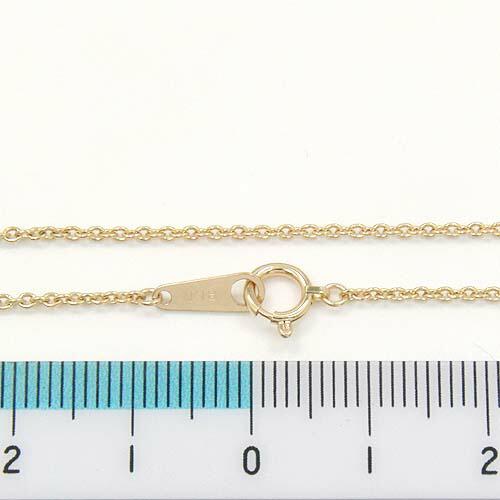 18金ゴールド or 18金ピンクゴールド丸小豆チェーン ネックレス（幅1.4mm・長さ45cm）送料無料の画像