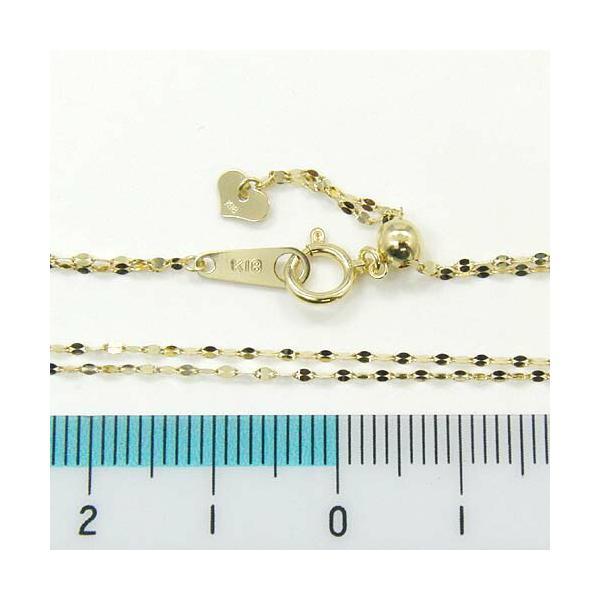 チェーン 50センチチェーン18金ゴールド 二連ペタル ネックレス(幅