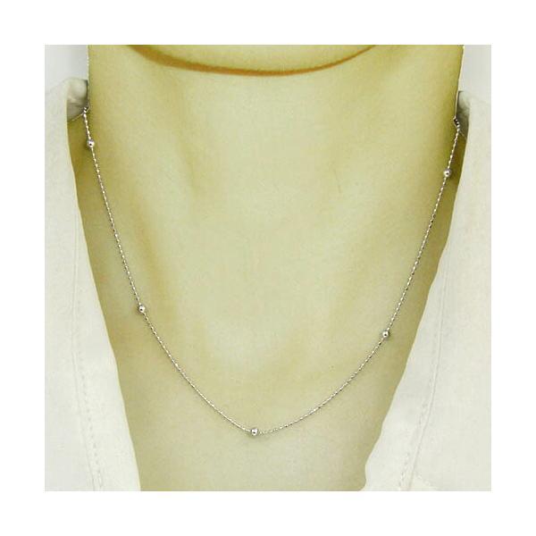 ステーション プラチナ(Pt850) ステーション ネックレス7玉 カット