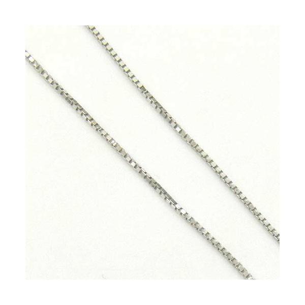チェーン 長さ45センチ プラチナ Pt850 0.7mm幅 ベネチアン ネックレス