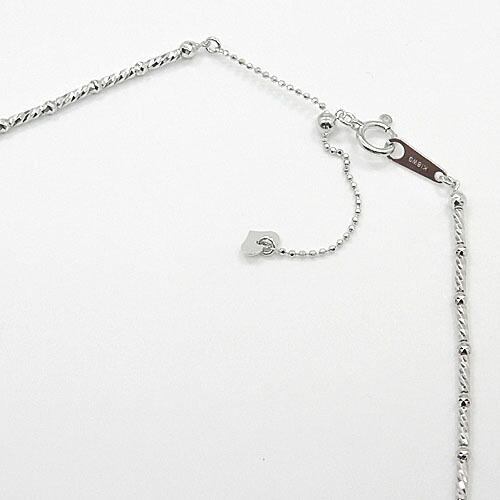 ミラーシリンダー＆シャンデリアボール　ネックレス18金ゴールド/18金ホワイトゴールド/18金ピンクゴールドオメガタイプチェーン