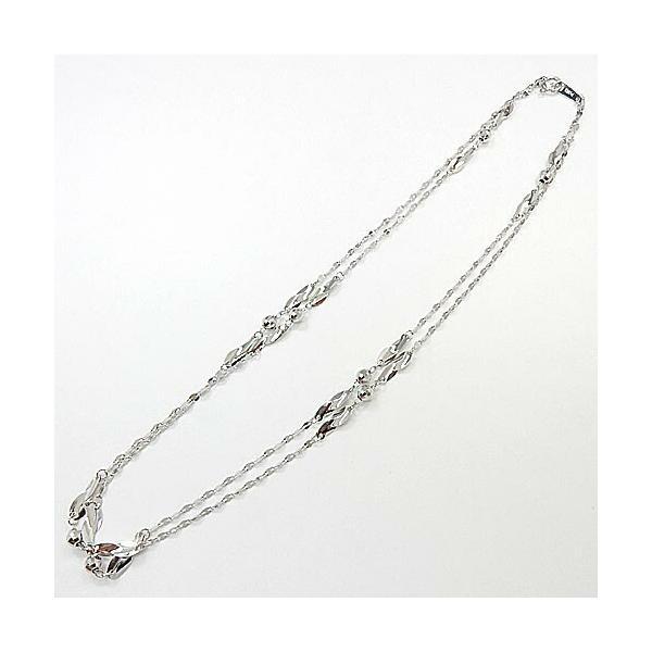 Pt850 プラチナ ネックレス チェーン 約1.10g 全長約44cm プラチナ チェーン ネックレス pt850 ベネチアン 幅0.55mm 約