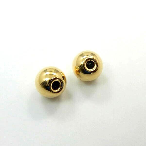 丸玉 5mm キャッチ　リバーシブルに(シリコン入りキャッチ）18金ゴールド/18金ピンクゴールド/18金ホワイトゴールドの3種類ございます。の画像