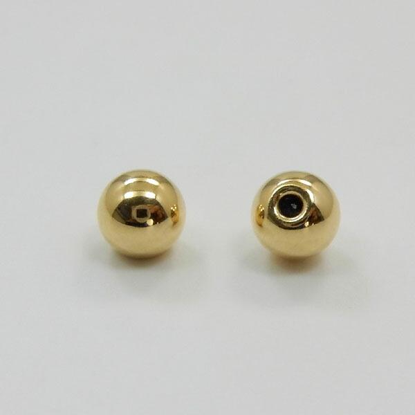 丸玉 5mm キャッチ　リバーシブルに(シリコン入りキャッチ）18金ゴールド/18金ピンクゴールド/18金ホワイトゴールドの3種類ございます。の画像