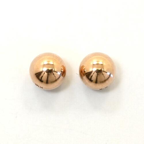 丸玉 5mm キャッチ　リバーシブルに(シリコン入りキャッチ）18金ゴールド/18金ピンクゴールド/18金ホワイトゴールドの3種類ございます。の画像