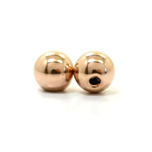丸玉 5mm キャッチ　リバーシブルに(シリコン入りキャッチ）18金ゴールド/18金ピンクゴールド/18金ホワイトゴールドの3種類ございます。の画像