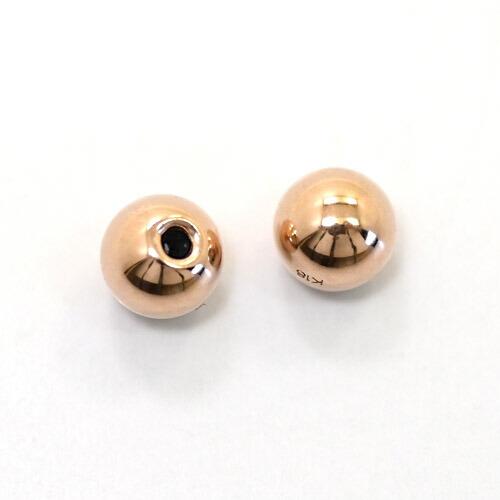 丸玉 5mm キャッチ　リバーシブルに(シリコン入りキャッチ）18金ゴールド/18金ピンクゴールド/18金ホワイトゴールドの3種類ございます。の画像