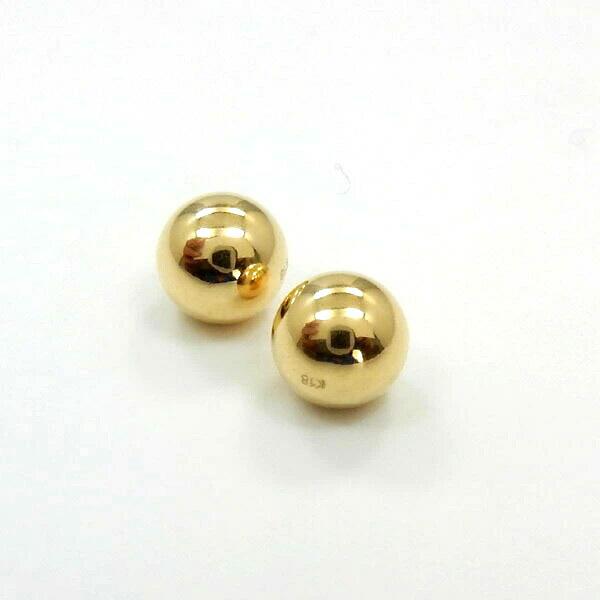丸玉 5mm キャッチ　リバーシブルに(シリコン入りキャッチ）18金ゴールド/18金ピンクゴールド/18金ホワイトゴールドの3種類ございます。の画像