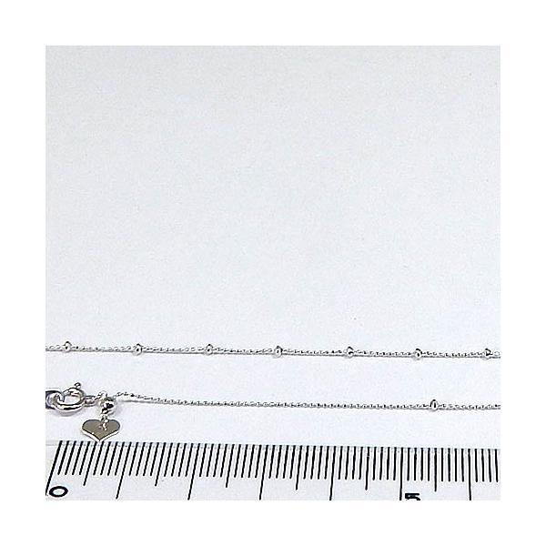 45センチ 18金ホワイトゴールド カットボール アバカスミラーボール　ステーションネックレス全長45cm 40cm〜45cmで長さ調節可能　スライドチェーン 送料無料の画像