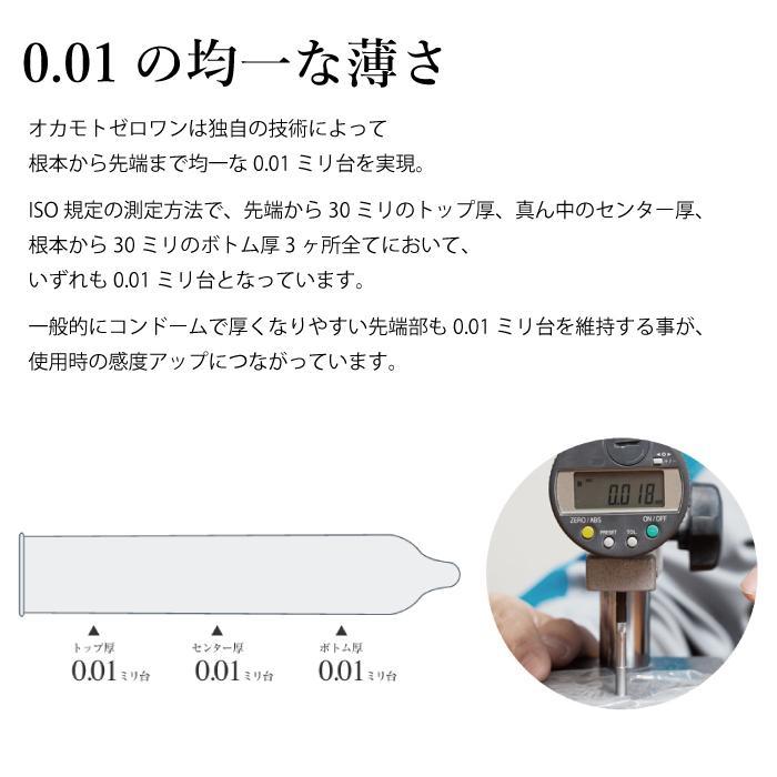 オカモト コンドーム ゼロワン 0.01ミリ Lサイズ 3個入 ポスト投函