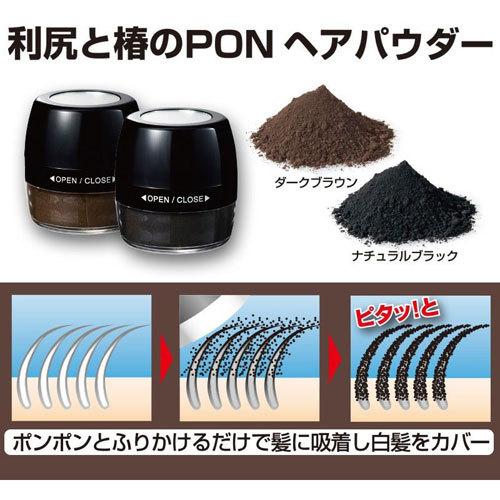 利尻と椿のPONヘアパウダー ダークブラウン 白髪隠し トップラボ