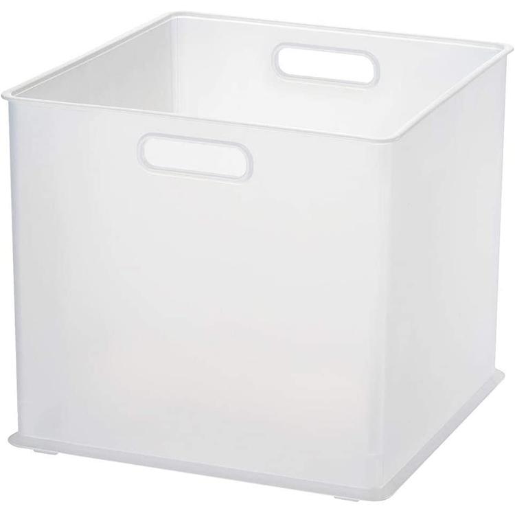 サンカ 収納ボックス squ+ ナチュラ インボックス 横型 フルサイズ 半透明 日本製 約26.3×26.3×26.3cm NIB-YLCL