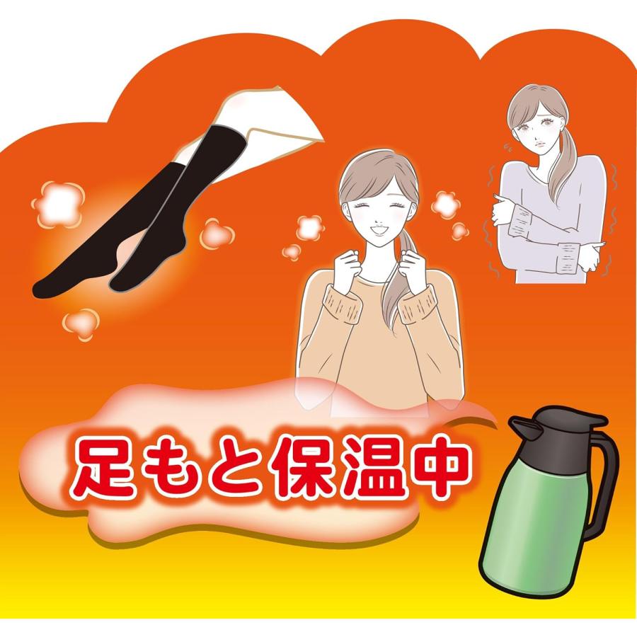 ミノウラ 温温 魔法瓶みたいなくつ下 ハイソックス ブラック 22-25cm 1