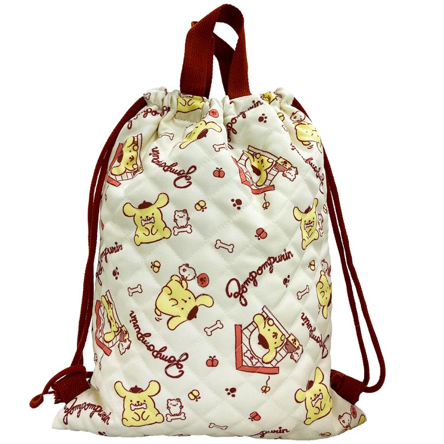 ポムポムプリン ゆうパケット 送料無料 サンリオ キルト ナップサック