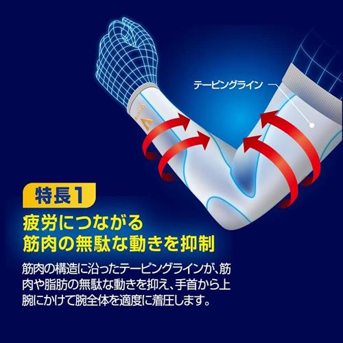 バンテリンコーワ リカバリー アームスリーブ アッシュグレー M-L