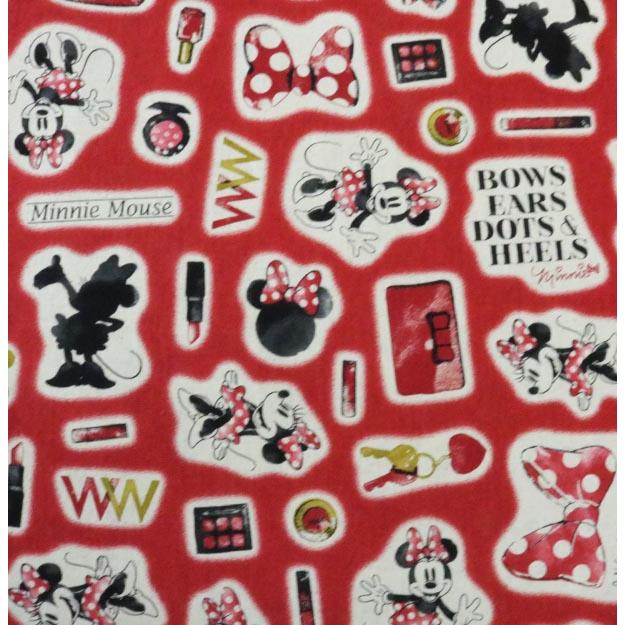 84 Off キャラクター生地 ディズニー ミニーマウス キャンバス 綿80 麻 生地幅 約110cm Sarozambia Com