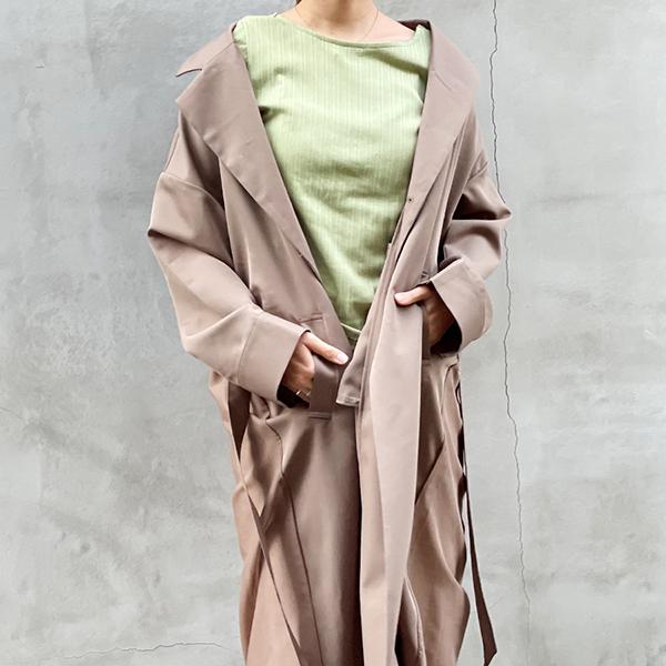 バックシアーロングトレンチコート 送料無料　ベージュ　グレージュ　モカブラウン |  | 01