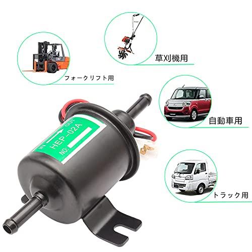 VEHSUN 汎用12V 電磁ポンプ 黒燃料ポンプ 電磁弁 フューエルポンプ 取りつけボルトΦ8mm 自動車 軽自動車 船 キャブ車 旧車の補修｜aalso｜06