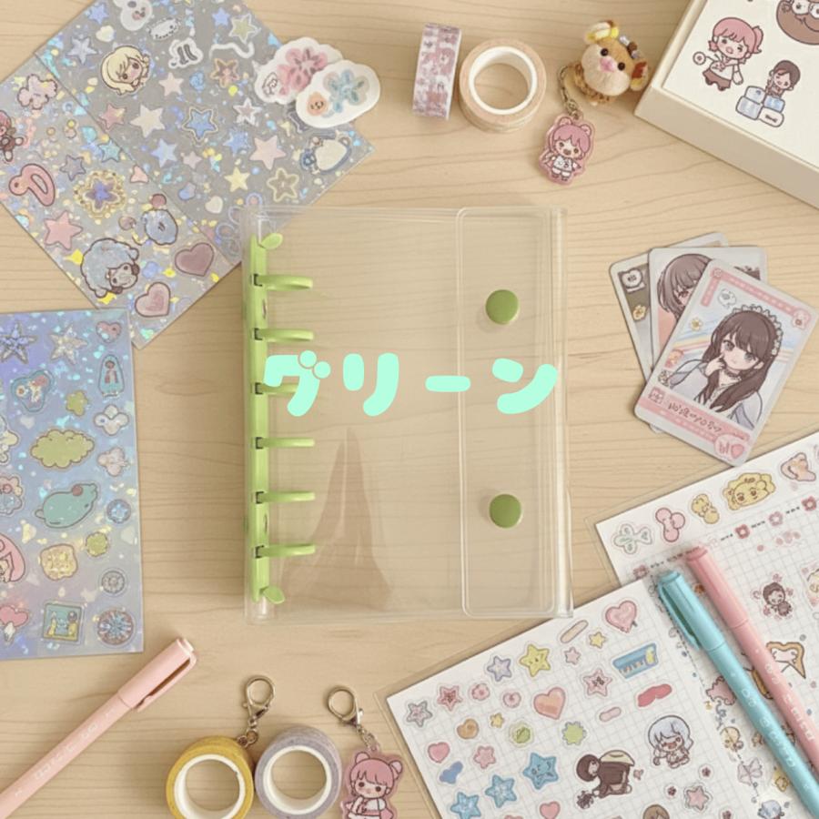 シール帳 A7 透明 バインダー SNS 大人気 推し活 シール交換 リフィル